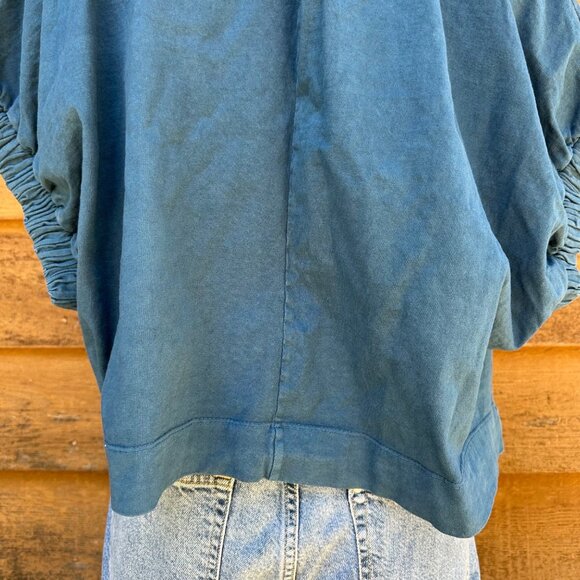 Free People Beach Sunday Afternoon Blue Muscle T-shirt Size S - Picture 8 of 8